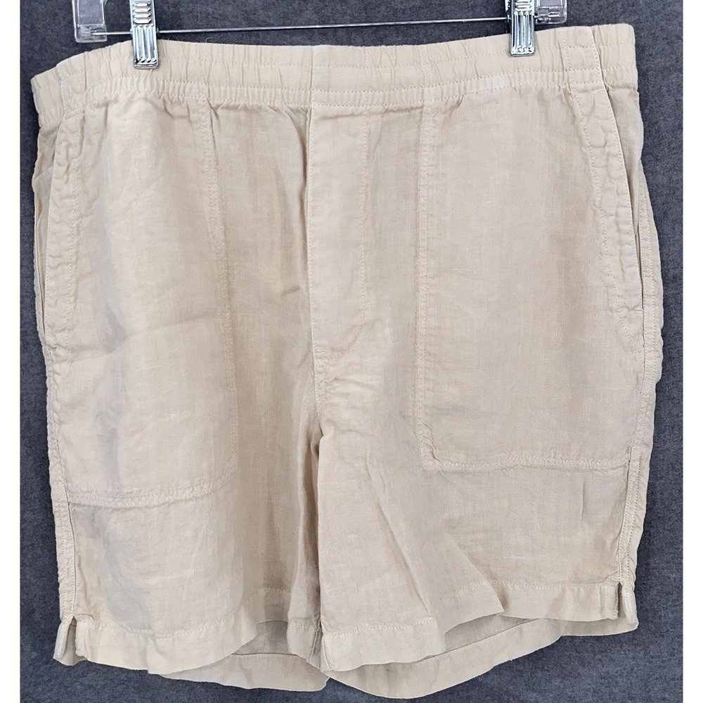 Todd Snyder 100%‎ Linen Beach Shorts Mens XL Sand Dollar Tan 7" New